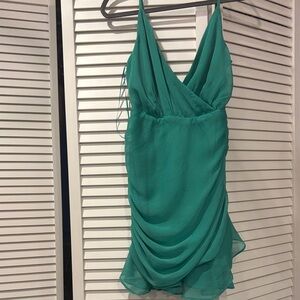 Elegant Teal Mini Dress